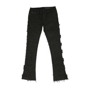 NWT ROCKSTAR ORIGINAL Black Shredded Ripped Distressed Jeans Men’s Med 34 X 35